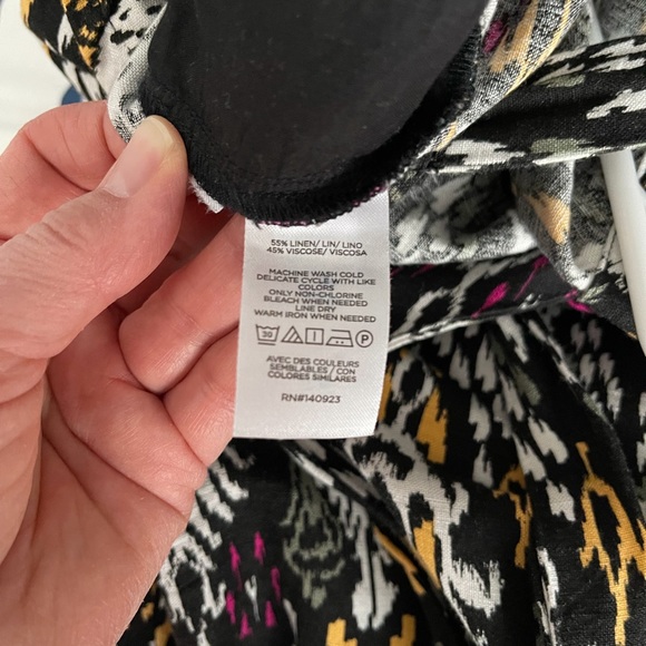 Loft Ikat Print Sleeveless Jumpsuit Size Medium Petite - Picture 6 of 7